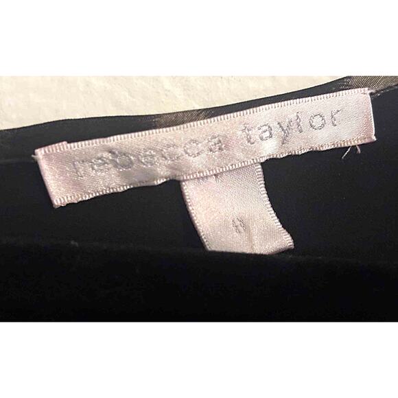 Rebecca Taylor Silk Leopard Print 100% Silk Dress Size 8 Sheer 3/4 Sleeve Lined - Picture 4 of 4